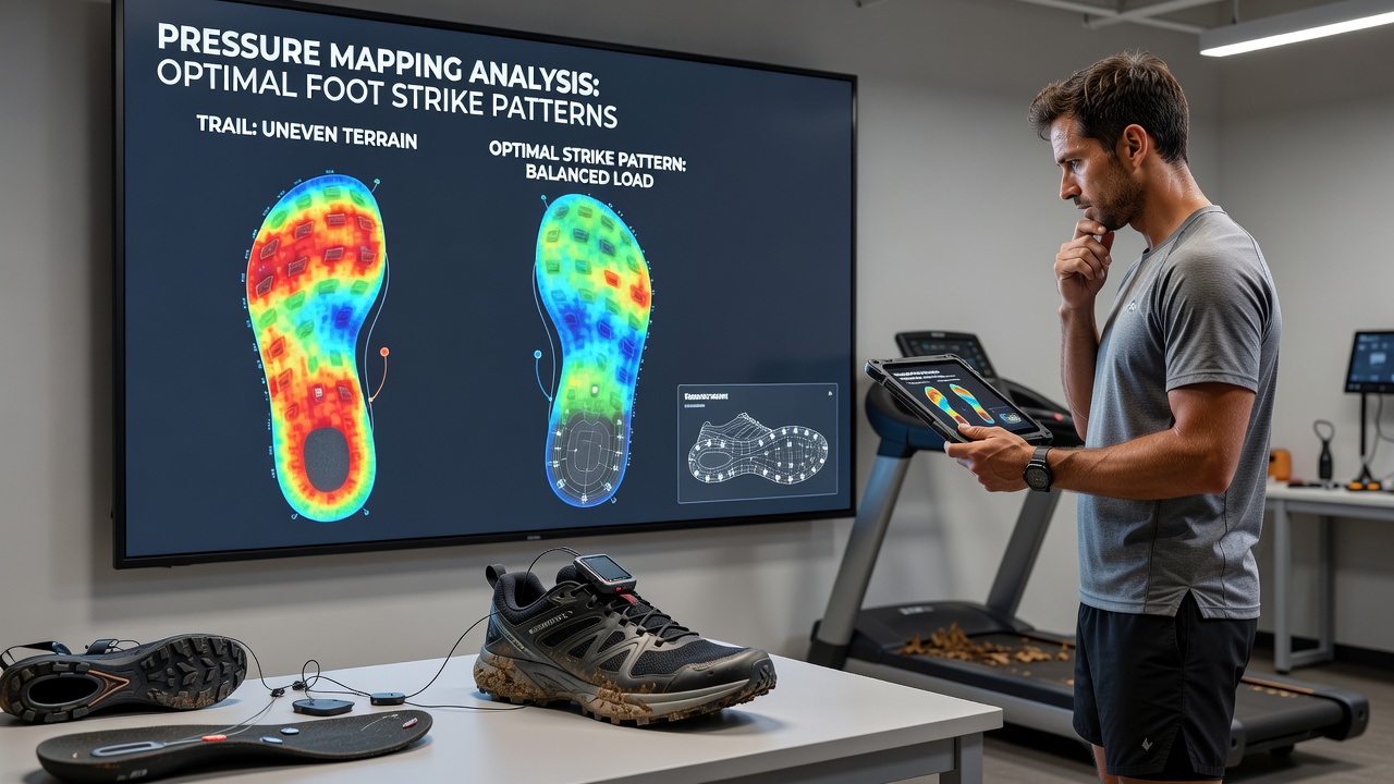 Detailed pressure distribution maps from insoles during multi-surface trail runs